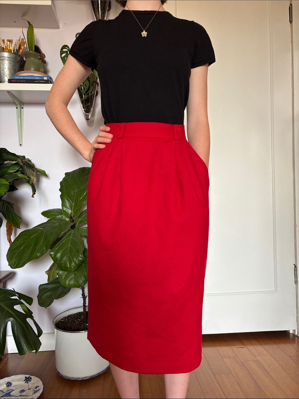 Evan Picone 100% Wool Pencil Skirt